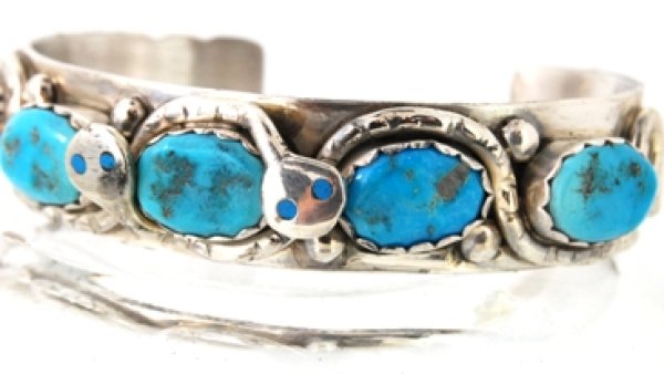 画像6: シルバーターコイズバングル(ブレスレット)の紛失したターコイズ1個の石合わせ及び石留め (6)