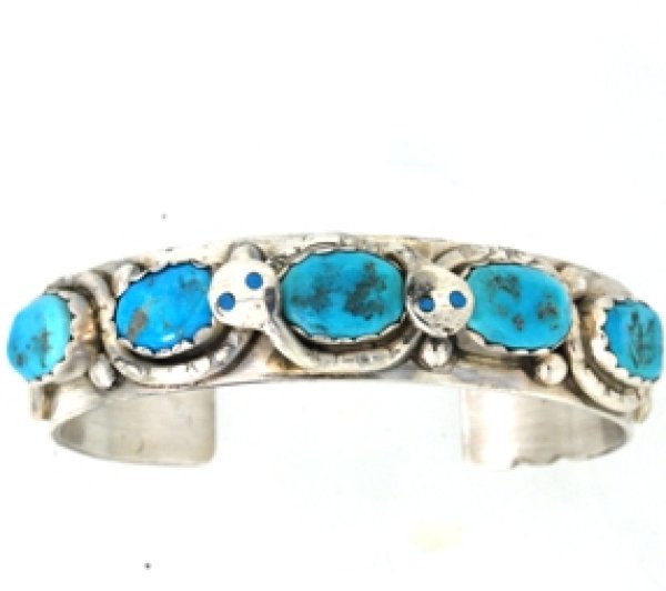 画像3: シルバーターコイズバングル(ブレスレット)の紛失したターコイズ1個の石合わせ及び石留め (3)