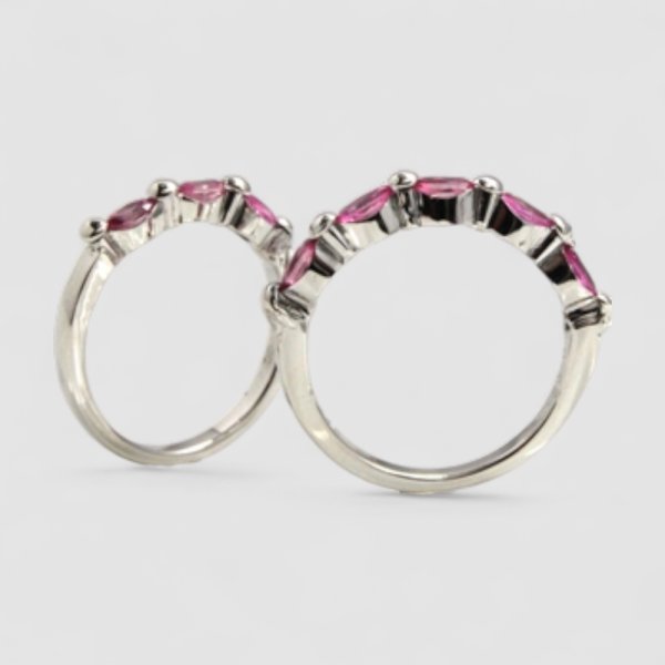 画像5: プラチナ、ピンクサファイアで指輪オーダー制作。 (5)