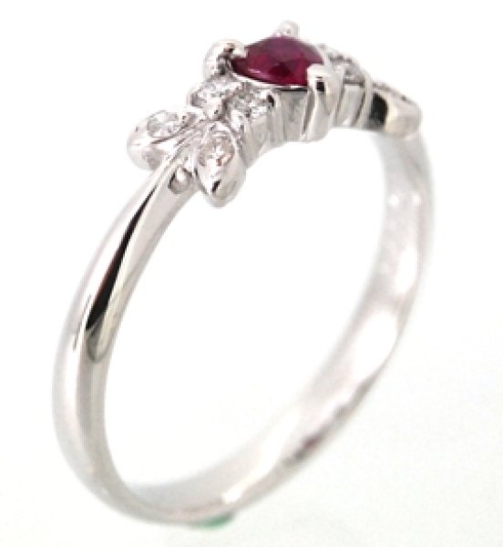 画像3: 中石がなくなったK14WGダイヤ入りリングの中石合わせ、石留め (3)