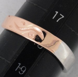 画像1: 切れたPt950とK18ピンクゴールドのコンビの指輪の修理 (1)