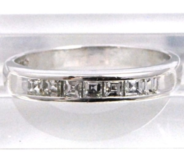 画像4: Pt900角ダイヤモンドリングの変形直し、新品仕上げ (4)