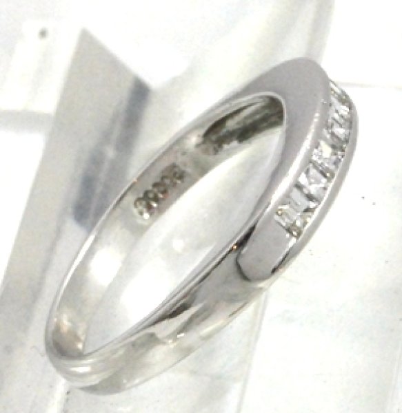 画像6: Pt900角ダイヤモンドリングの変形直し、新品仕上げ (6)