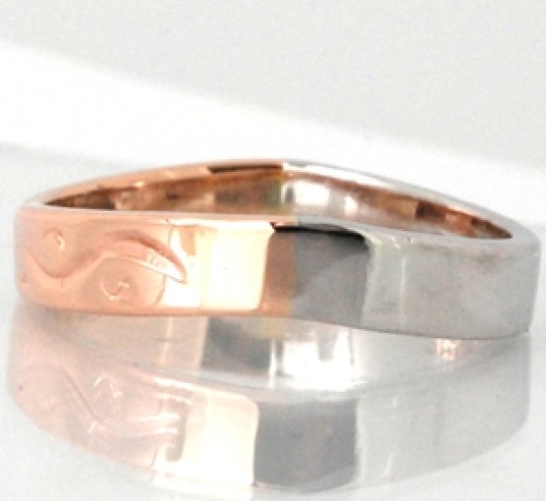 画像3: 切れたPt950とK18ピンクゴールドのコンビの指輪の修理 (3)