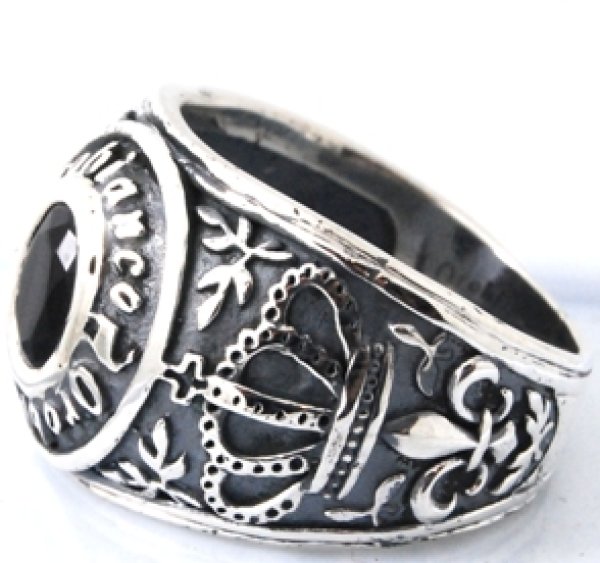 画像6: 【Orobianco】オロビアンコ SV925オニキス入りリングの変形直し例 (6)