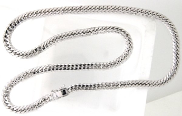 画像9: ☆750WG(ホワイトゴールド)ダブル喜平ネックレスの中折れ式クラスプ修理☆ (9)