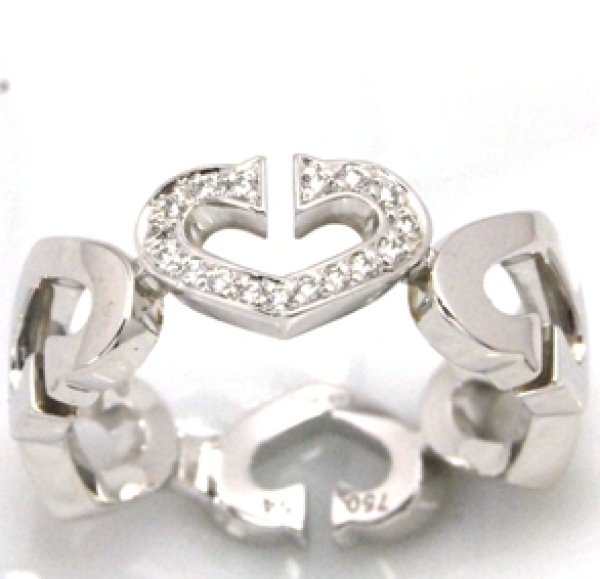 画像4: 【Cartier】カルティエ750ホワイトゴールド、ハート&シンボル リングの修理、新品仕上げしました (4)