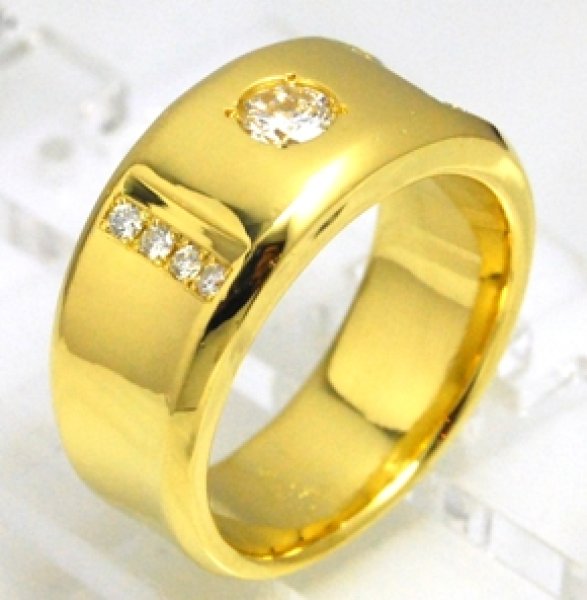 画像5: ♪18金のダイヤ入りメンズリングの欠けたダイヤの取り替え及びサイズ直し♪ (5)