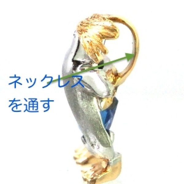 オーダー制作例】プラチナ、18金ペンギンペンダント◇ベル宝飾