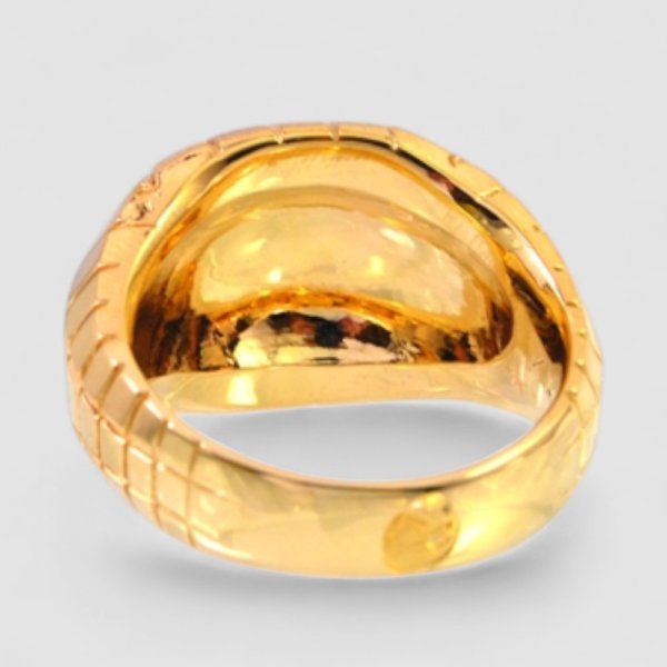 画像5: 【オーダー例】18金家紋入り印台風リング製作 (5)