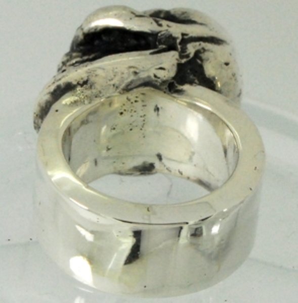 画像3: 【STOPLIGHT】ストップライト サイドスカルシルバーリング ガーネット入りサイズ直し及び石取り替え例 (3)