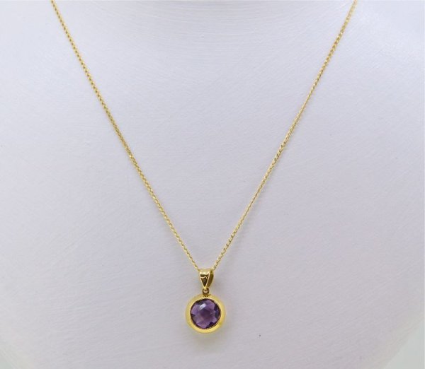 画像5: K18アメジストカットネックレス (5)
