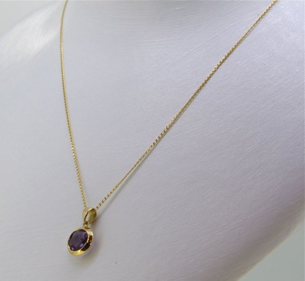 画像7: K18アメジストカットネックレス (7)