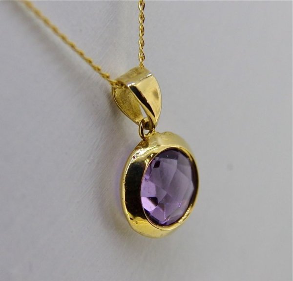 画像8: K18アメジストカットネックレス (8)