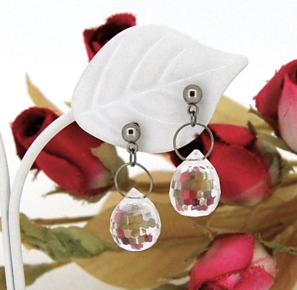 画像4: チタン水晶ピアス (4)