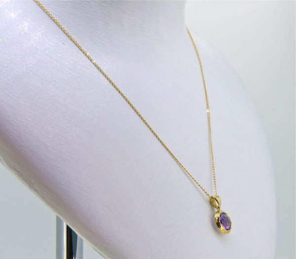 画像6: K18アメジストカットネックレス (6)