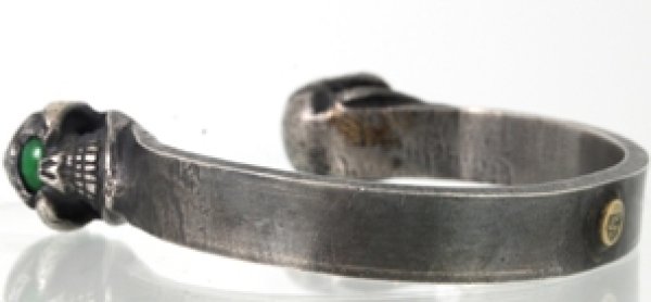 画像3: 【STOPLIGHT】ストップライト・2スカルバングルに石留め (3)