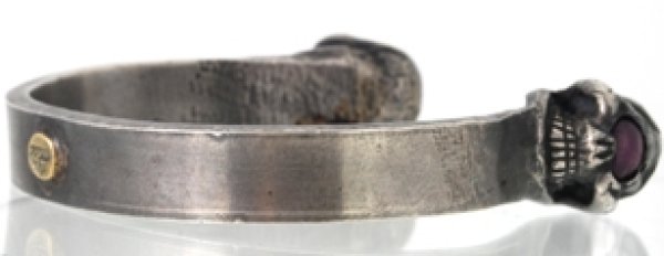 画像4: 【STOPLIGHT】ストップライト・2スカルバングルに石留め (4)