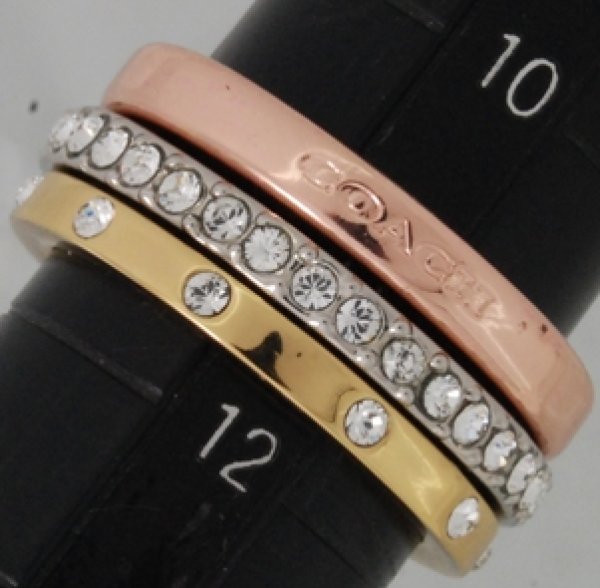 画像3: 【COACH】コーチ3連リング(スタッカブル パヴェ ロゴリングセット)のサイズ直し (3)