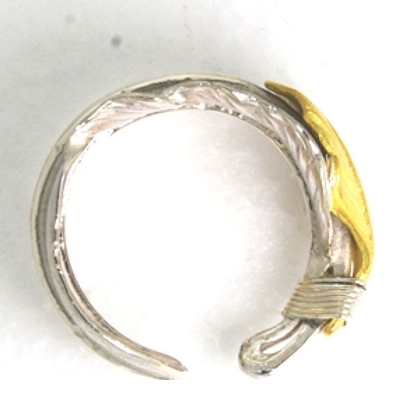 画像4: 【goro's】ゴローズ 金ハートフェザーネックレストップをリングにカスタマイズ (4)