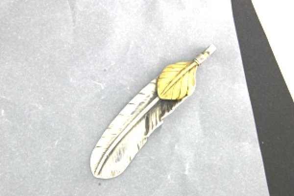 画像2: 【goro's】ゴローズ 金ハートフェザーネックレストップをリングにカスタマイズ (2)