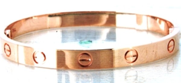 画像8: 【Cartier】ピンクゴールドカルティエラブブレスの長さを1cm大きく加工 (8)