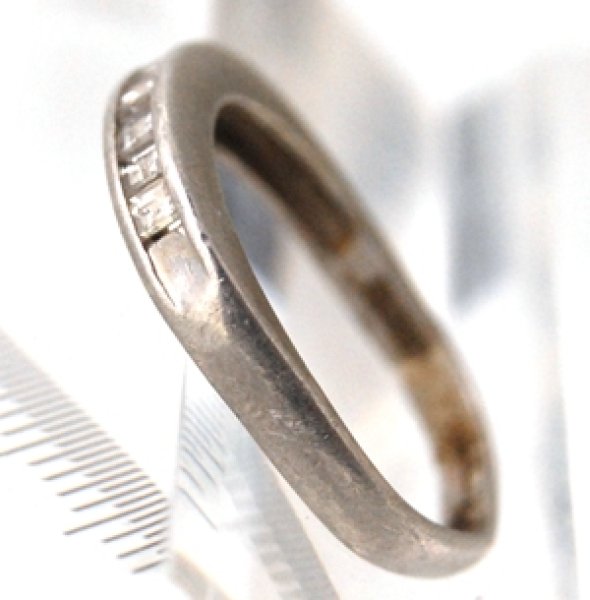 画像3: Pt900角ダイヤモンドリングの変形直し、新品仕上げ (3)