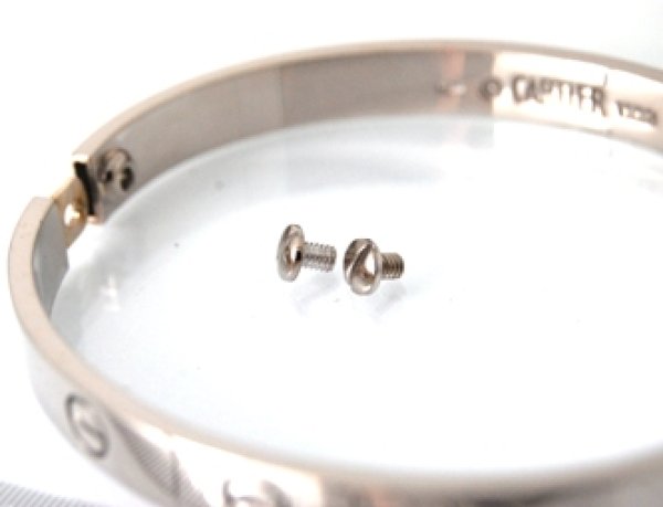 画像2: 【Cartier】ホワイトゴールドラブブレスネジ1本加工、クリーニング新品仕上げ例 (2)