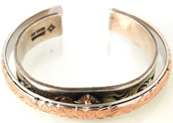 画像5: シルバー製ピンクゴールドメッキ入りのハワイアンジュエリーバングルのサイズ直し (5)