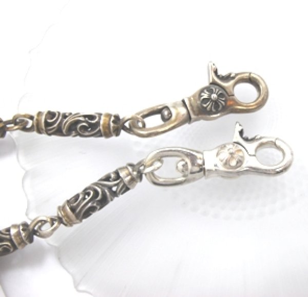 画像5: シルバーウォレットチェーンのナスカン・スイベル(回転カン)の真棒制作、バネ取り付け (5)