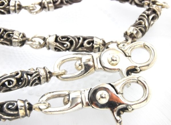 画像7: シルバーウォレットチェーンのナスカン・スイベル(回転カン)の真棒制作、バネ取り付け (7)