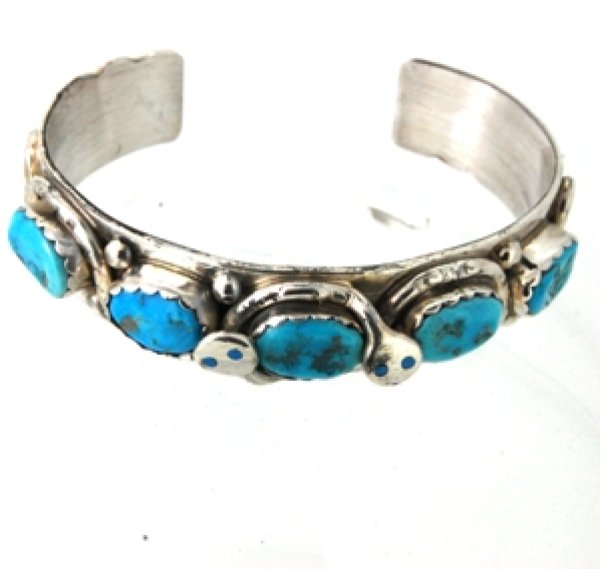 画像7: シルバーターコイズバングル(ブレスレット)の紛失したターコイズ1個の石合わせ及び石留め (7)