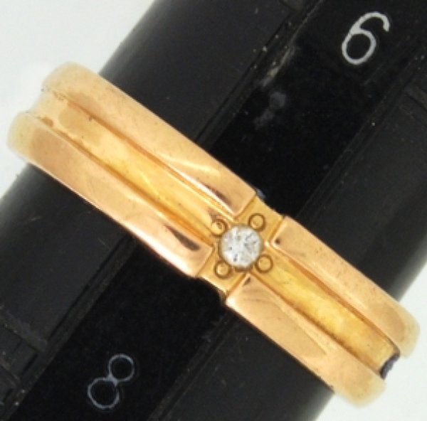 画像4: K18ダイヤ入りピンクゴールドリングのサイズ直し (4)