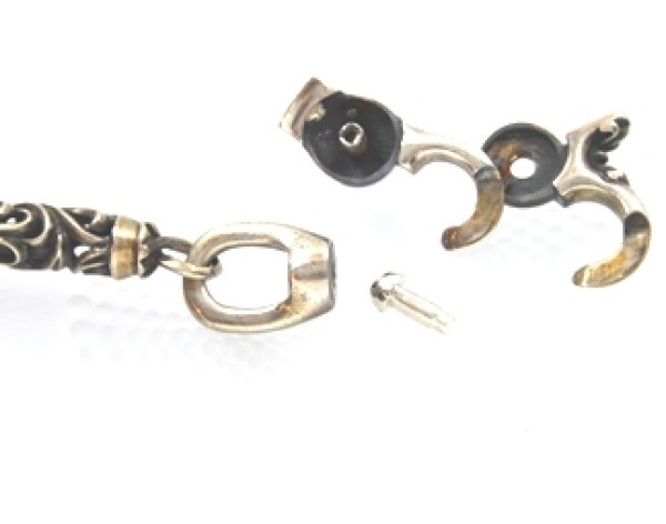 画像3: シルバーウォレットチェーンのナスカン・スイベル(回転カン)の真棒制作、バネ取り付け (3)