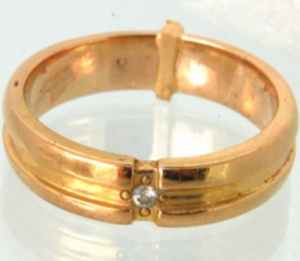 画像3: K18ダイヤ入りピンクゴールドリングのサイズ直し (3)