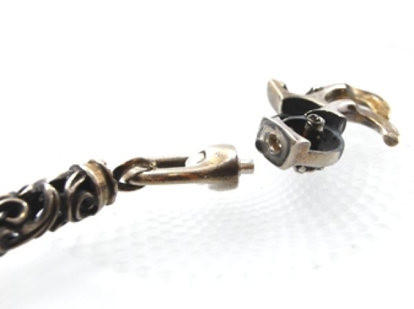 画像4: シルバーウォレットチェーンのナスカン・スイベル(回転カン)の真棒制作、バネ取り付け (4)