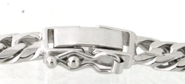 画像7: ☆750WG(ホワイトゴールド)ダブル喜平ネックレスの中折れ式クラスプ修理☆ (7)