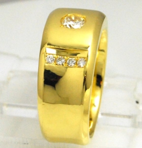 画像7: ♪18金のダイヤ入りメンズリングの欠けたダイヤの取り替え及びサイズ直し♪ (7)