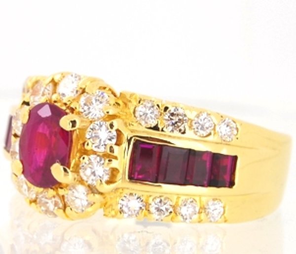 画像3: K18ルビー、ダイヤ入りリング（指輪）クリーニング、新品仕上げ例 (3)