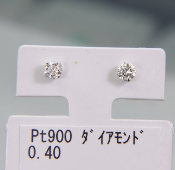 画像7: Pt900ダイヤモンドピアス (7)