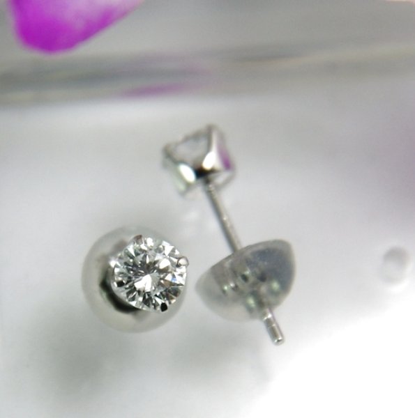 画像6: Pt900ダイヤモンドピアス (6)