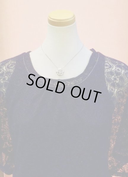 画像3: バラペンダントネックレスK18ホワイトゴールド (3)