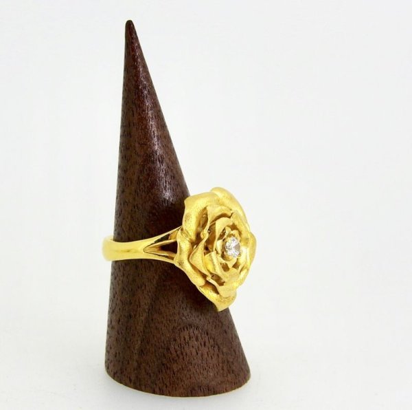 画像2: SV925/CZ ローズリング (2)