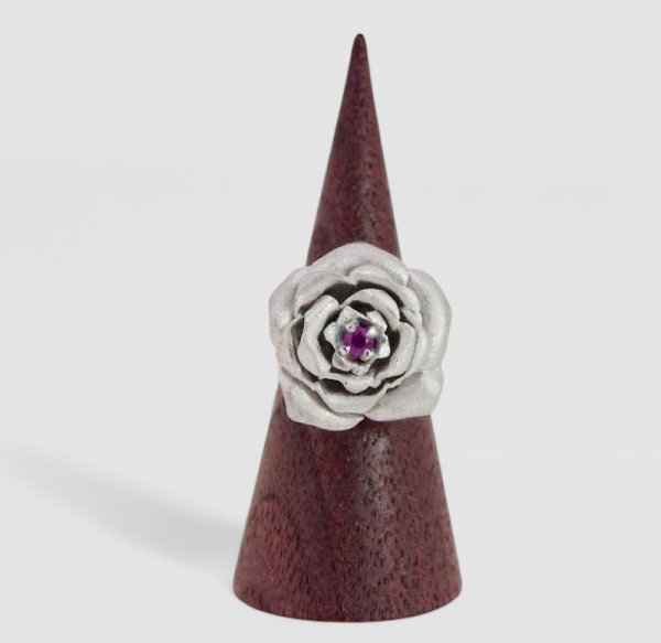 画像5: SV925/ルビー ローズリング (5)