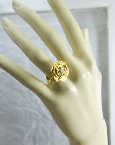 画像7: SV925/CZ ローズリング (7)