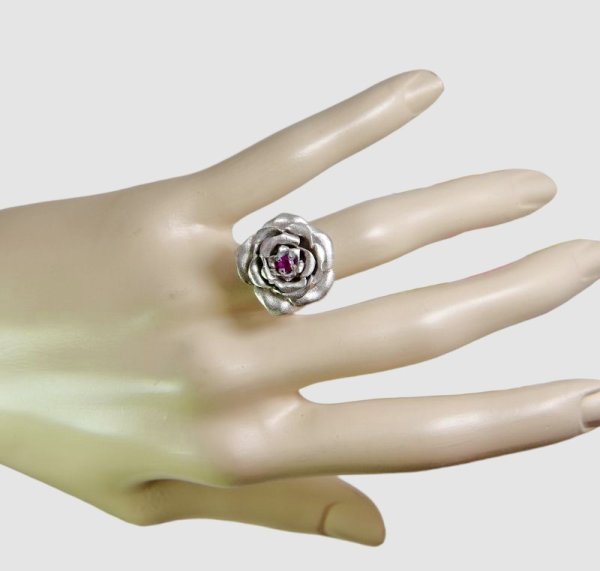 画像8: SV925/ルビー ローズリング (8)