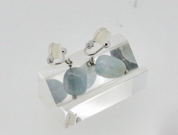 画像7: アクアマリンタンブル　イヤリング (7)