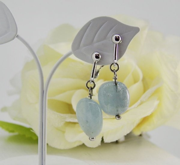 画像6: アクアマリンタンブル　イヤリング (6)