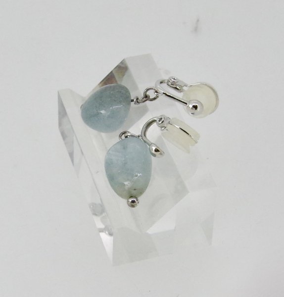 画像8: アクアマリンタンブル　イヤリング (8)