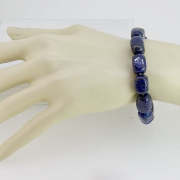 画像8: ラピスラズリタンブルブレスレット (8)